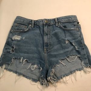 Distressed Jean Shorts